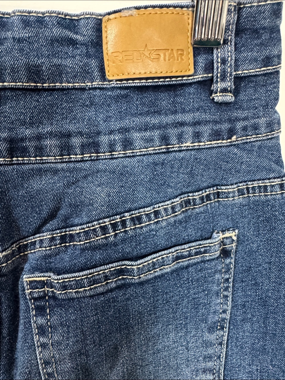 Red Star Classic Blue Denim Mini Skirt - Size 2/26 - Picture 6 of 8
